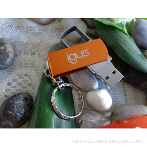 Igus branding Zinc Alloy 360 degrees rotation sliding speed Usb sticks 8GB
